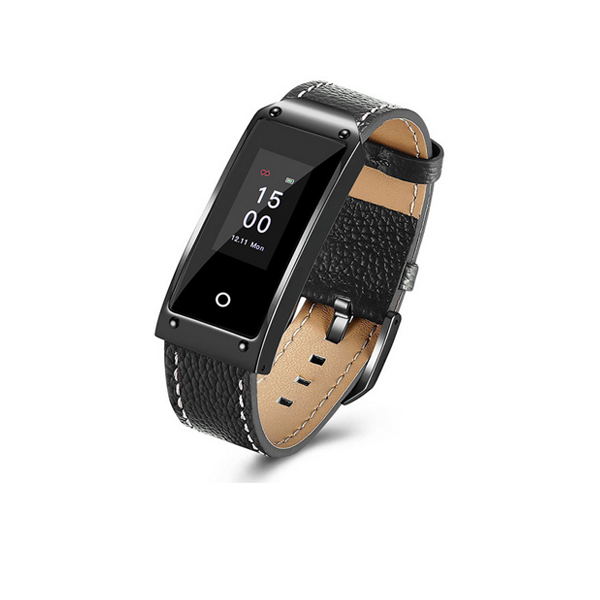 Kleur screen leather smart armband horloge Hartslag Bloeddruk fitness tracker Android smartband sport polsband Vrouwen mannen