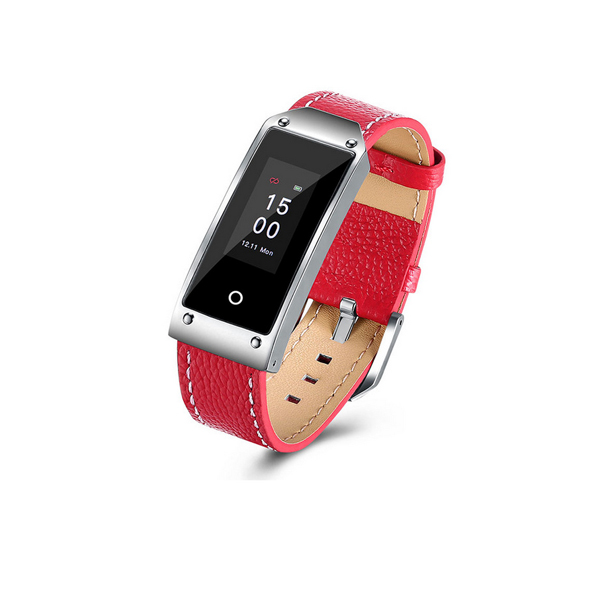 Kleur screen leather smart armband horloge Hartslag Bloeddruk fitness tracker Android smartband sport polsband Vrouwen mannen